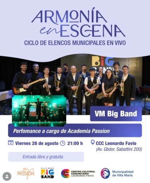 Ciclo «Armonía en escena»: VM Big Band y academia Passion