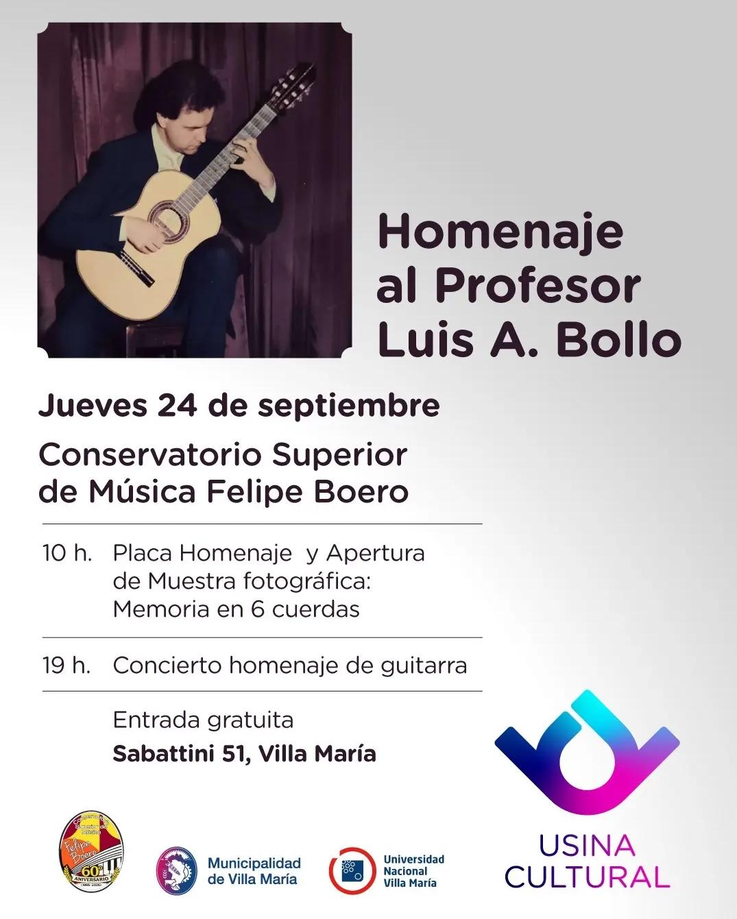 Homenaje al Profesor Luis  Alberto Bollo