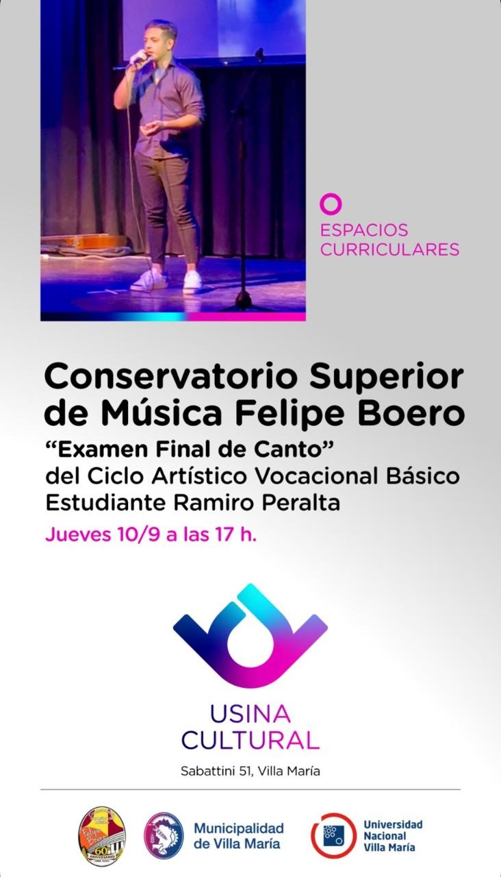 Examen Final de Canto de Ramiro Peralta del Conservatorio