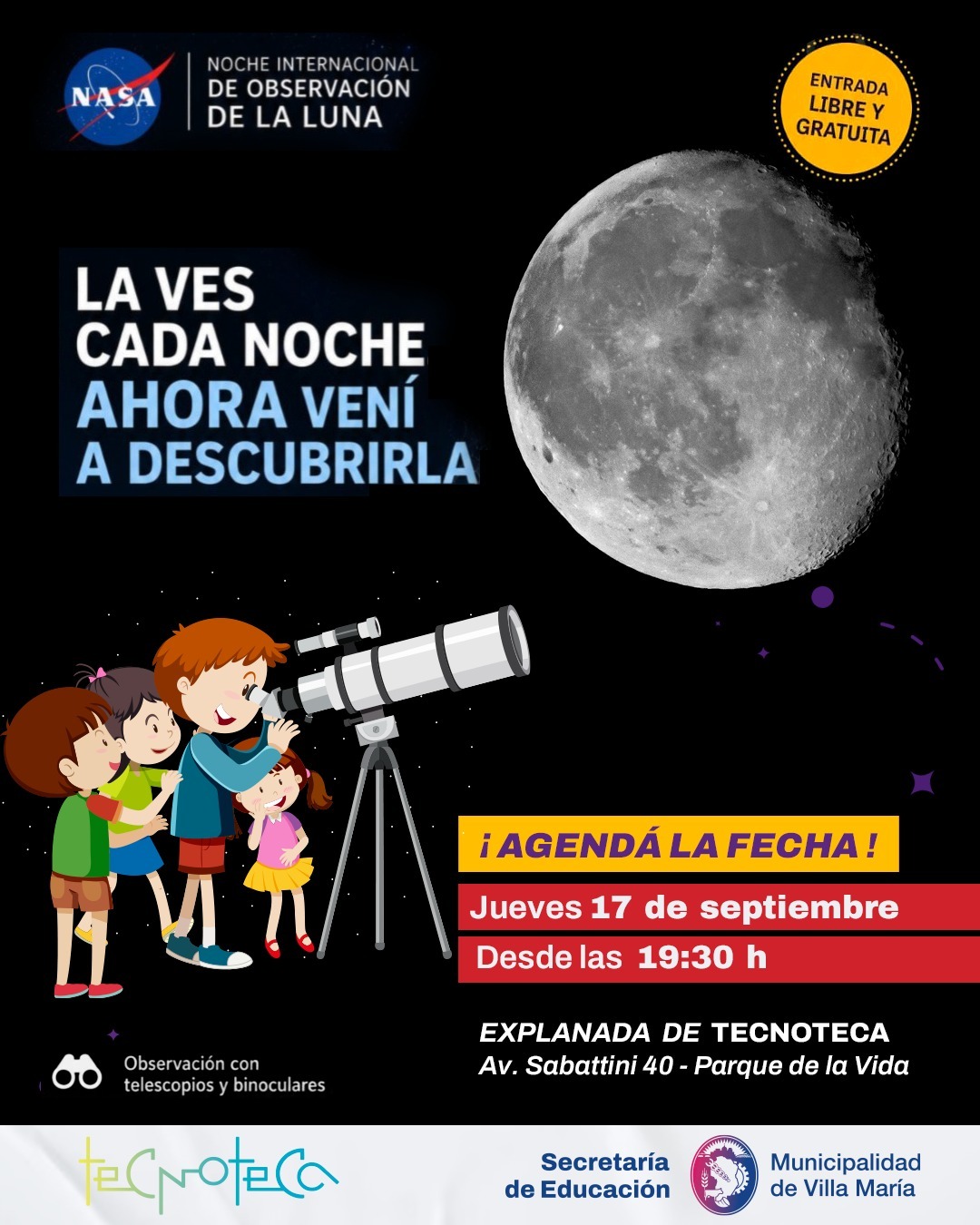 Noche Internacional de Observación de la Luna