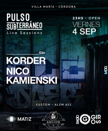 Pulso Subterráneo Session con Korder y Nico Kamienski