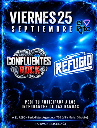 Recital de Refugio y Confluentes Rock