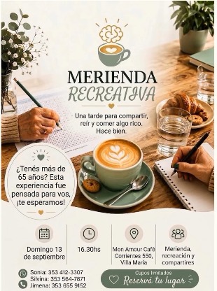 Merienda recreativa con juegos