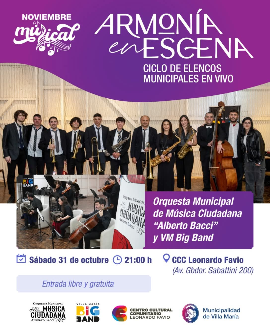 Comienza Noviembre Musical en Villa Maria