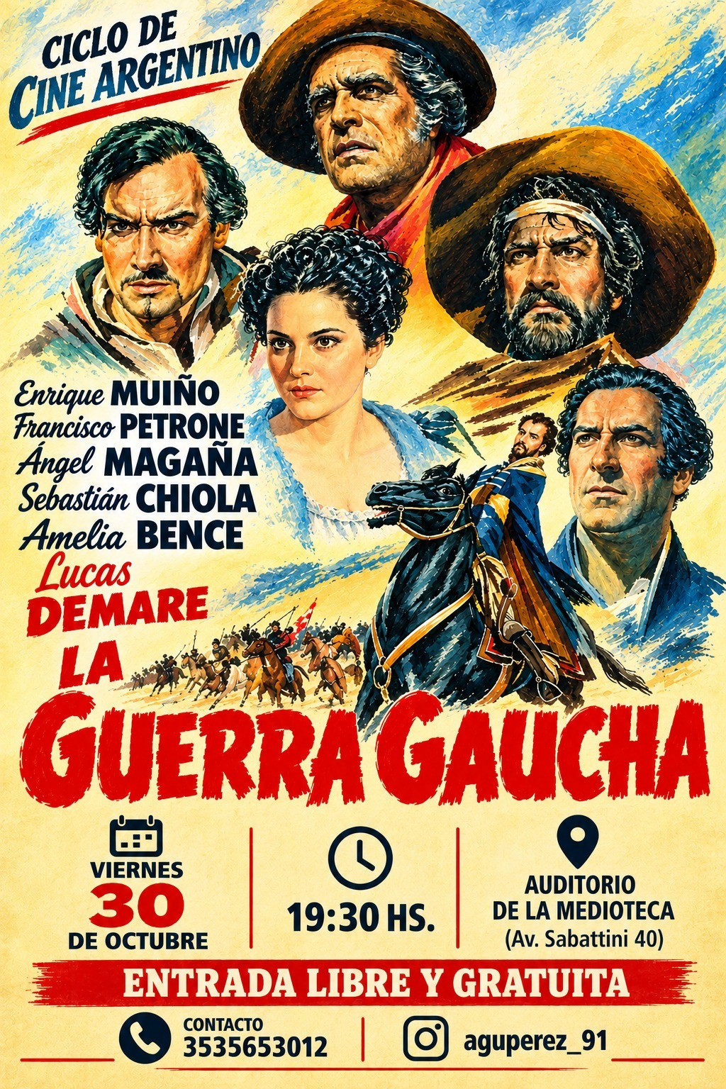 Cineclub con «La guerra gaucha»