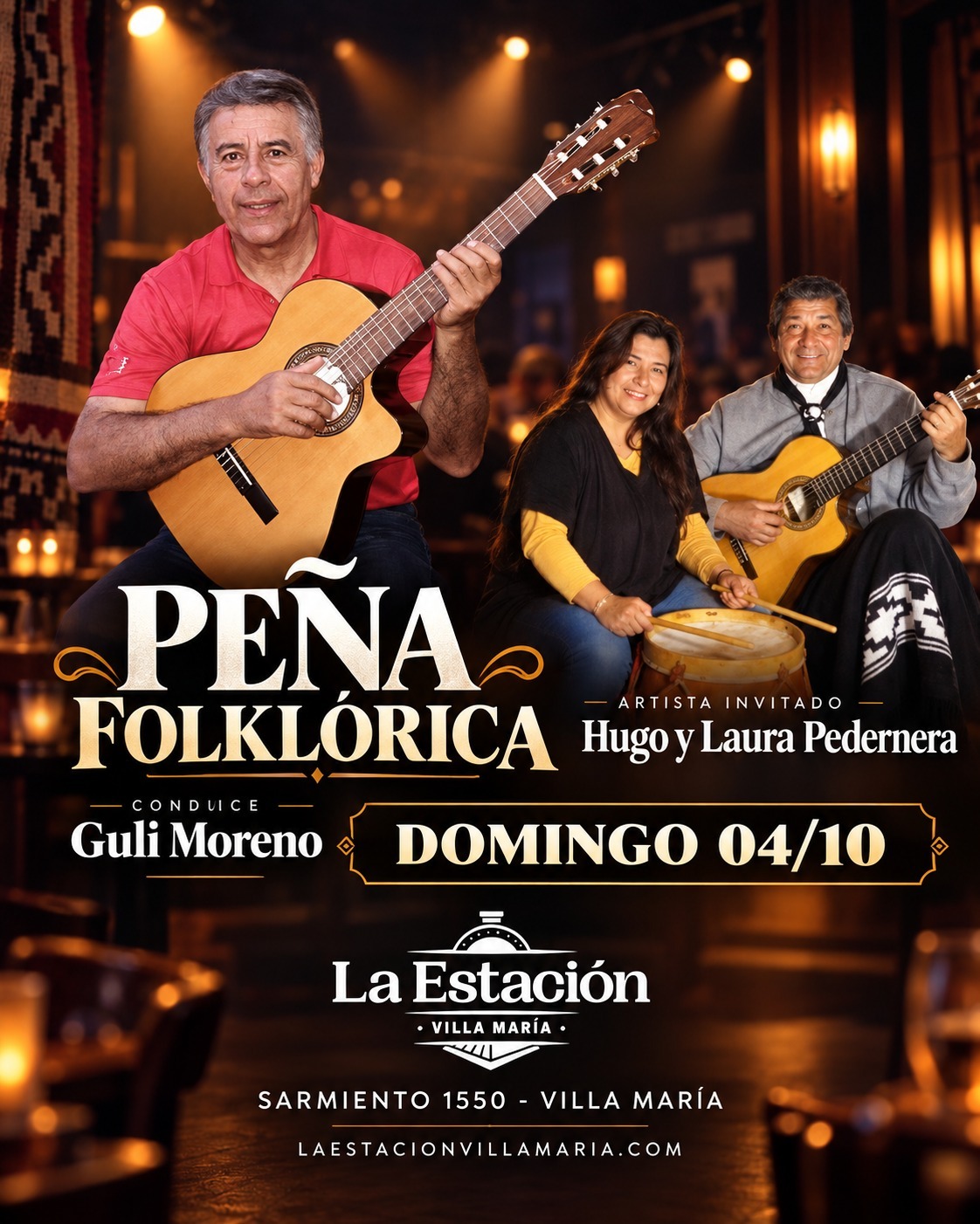 La Peña con Guli Moreno y Hugo y Laura Pedernera