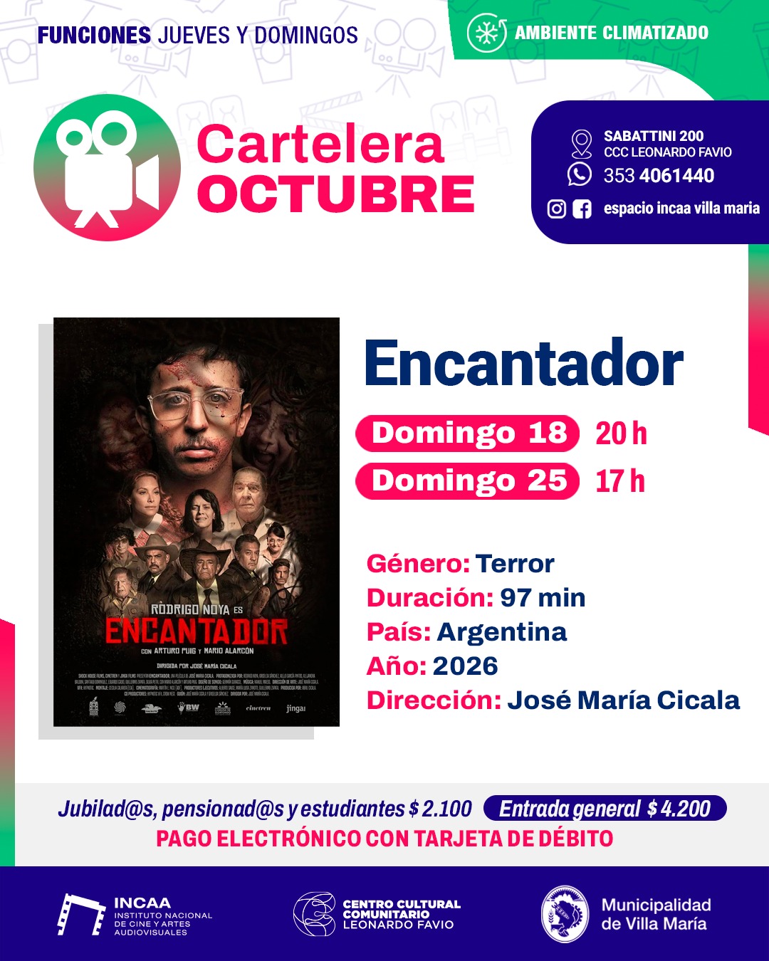 Filme de terror «Encantador»
